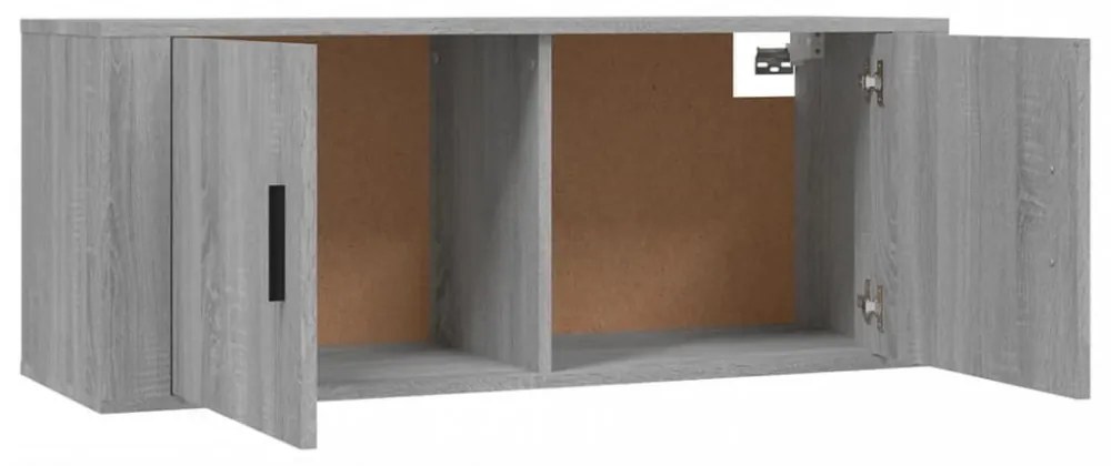 3 db szürke sonoma falra szerelhető TV-szekrény 100x34,5x40 cm