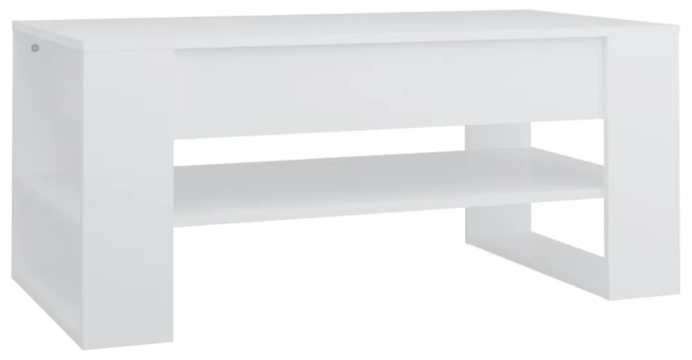 fehér szerelt fa dohányzóasztal 102x55x45 cm