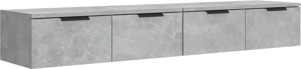 vidaXL 2 db betonszürke szerelt fa fali szekrény 68 x 30 x 20 cm
