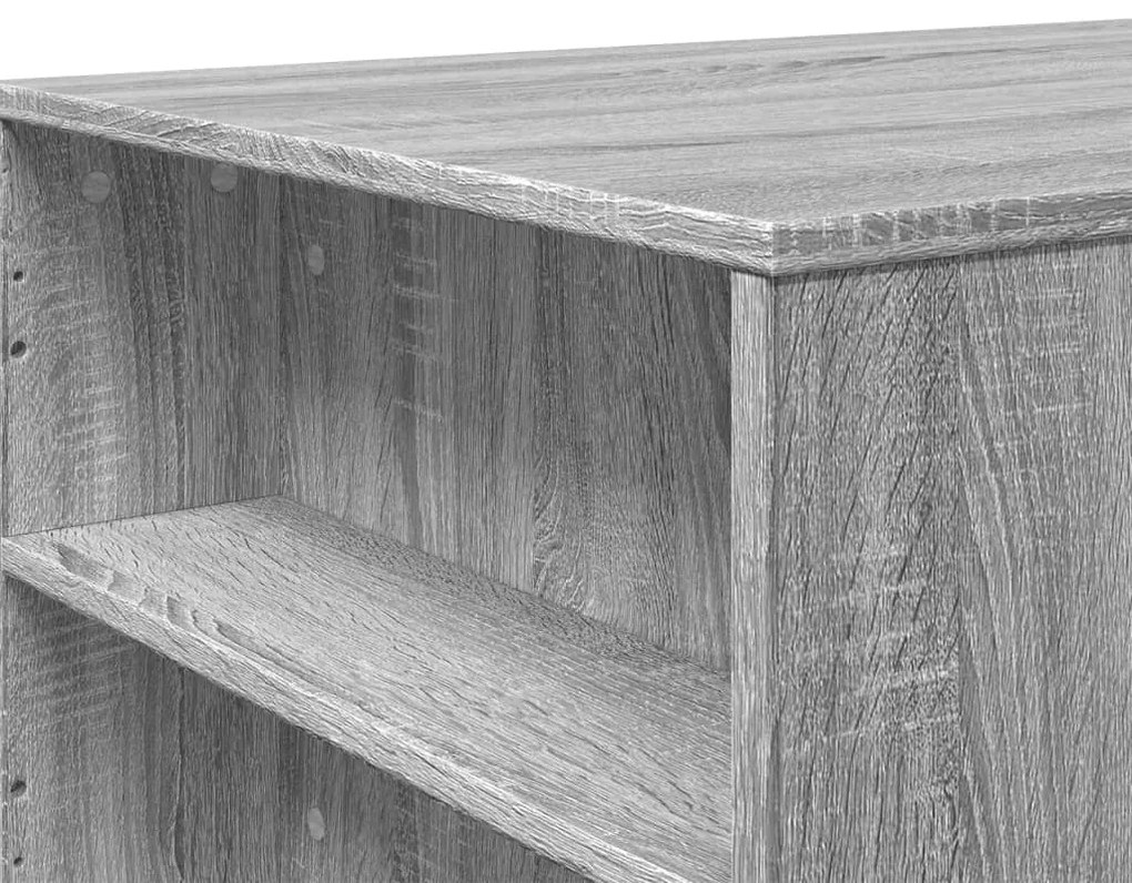 szürke sonoma színű szerelt fa dohányzóasztal 102 x 55 x 42 cm