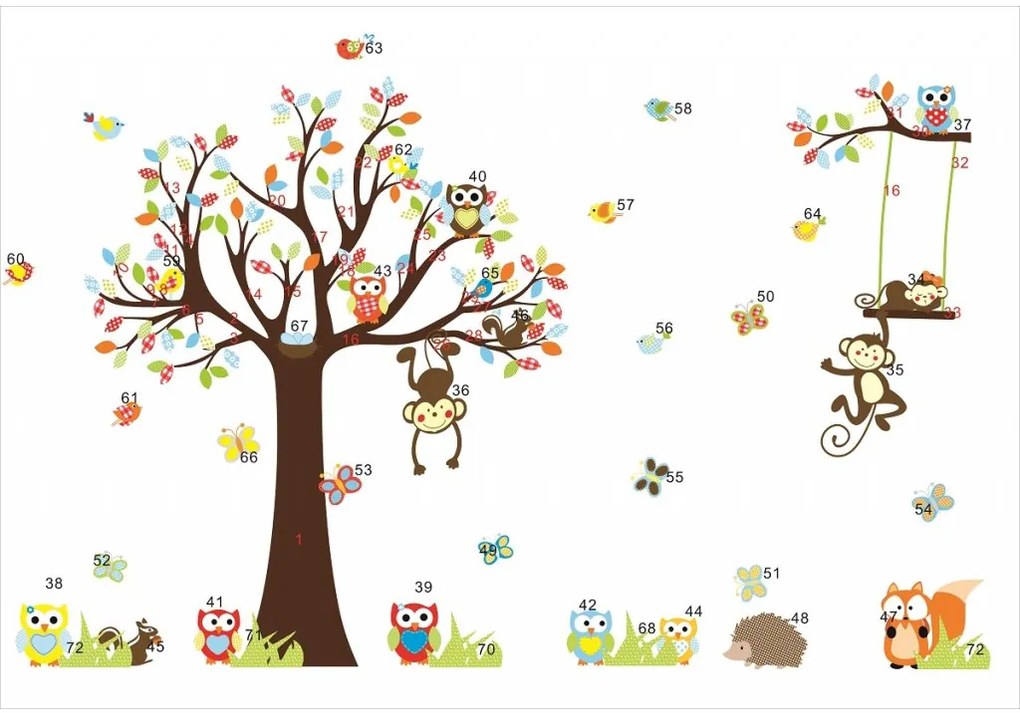 PIPPER | Falmatrica "Fa baglyokkal" 234x150 cm