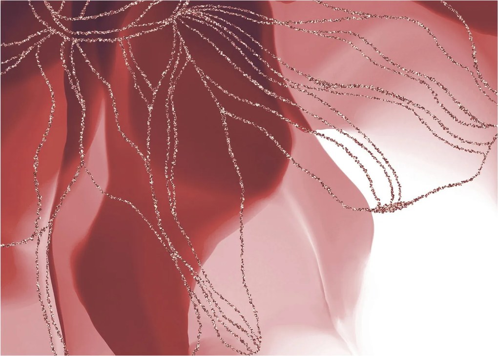 Kép - Piros absztrakt virág N⁰1 (70x50 cm)