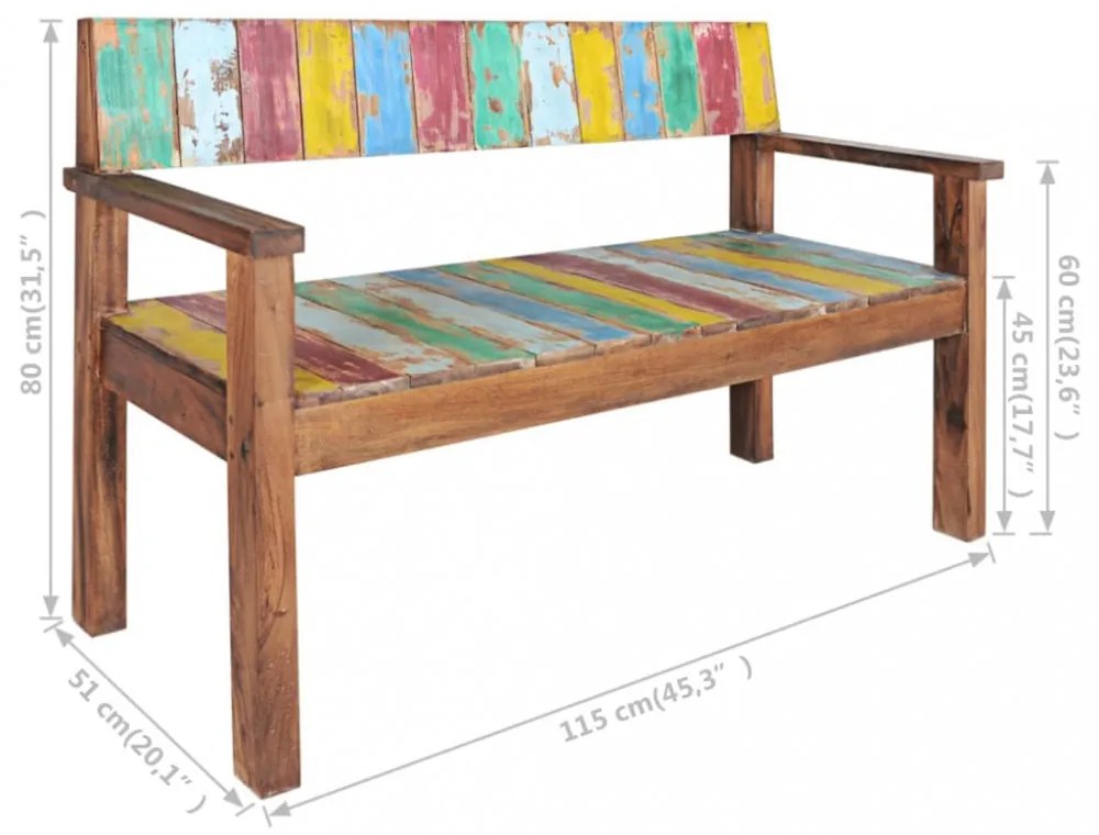 tömör újrahasznosított fapad 115 cm