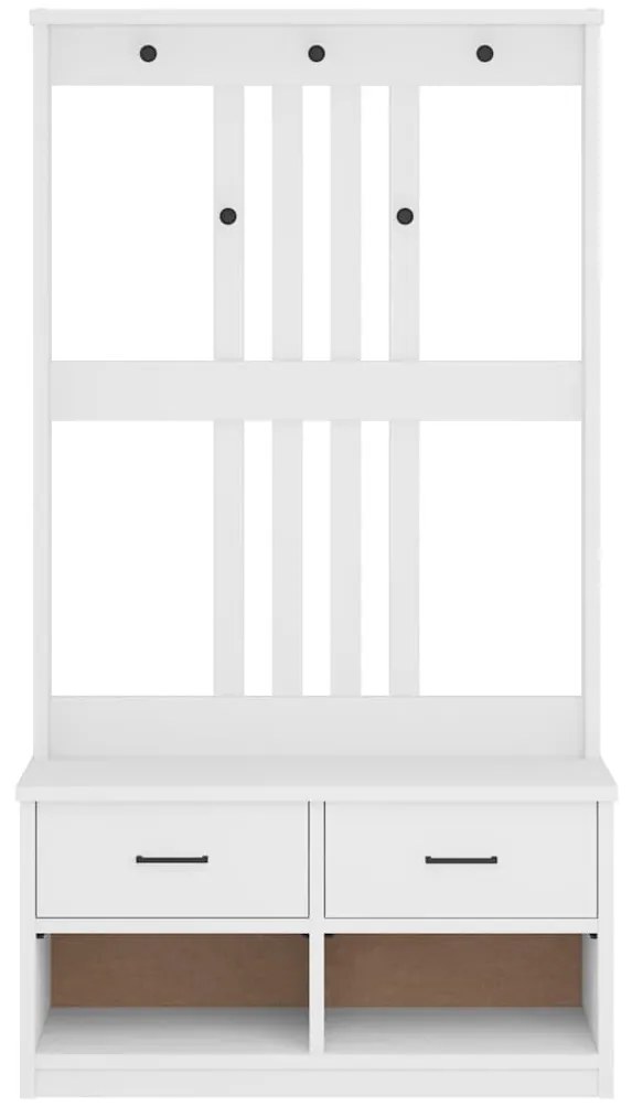 SANDNES tömör fenyőfa előszobafa 87x40x159,5 cm