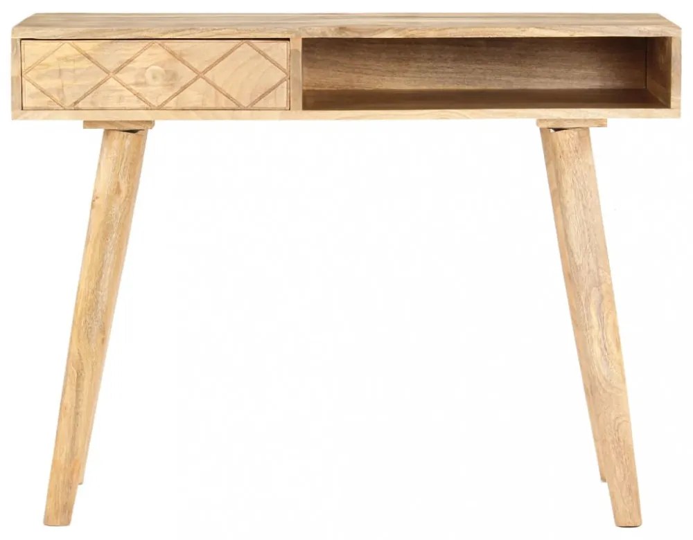 vidaXL tömör mangófa öltözőasztal 100 x 50 x 76 cm