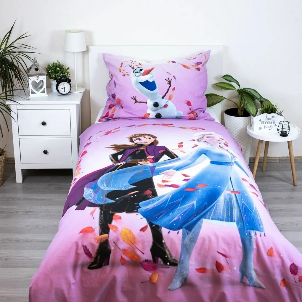 Jerry Fabrics Frozen, "Magical time Pamut ágyneműhuzat, 140 x 200 cm, 50 x 70 cm, 140 x 200 cm, 50 x 70 cm