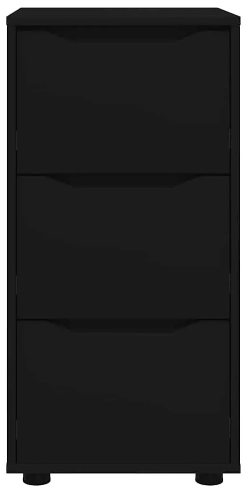 Tárolószekrény Fekete 40 x 48 x 81 cm Faanyag