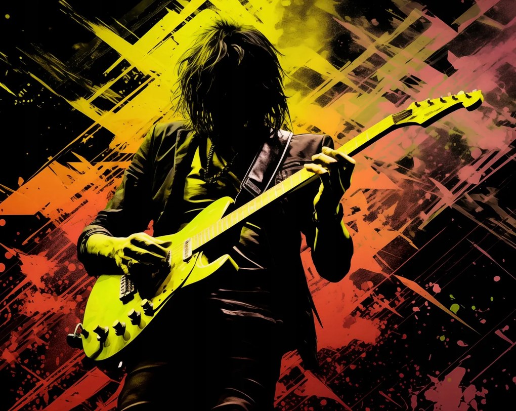 Poszter 76x60,5cm Gitár Szenvedély Villanyszerelő