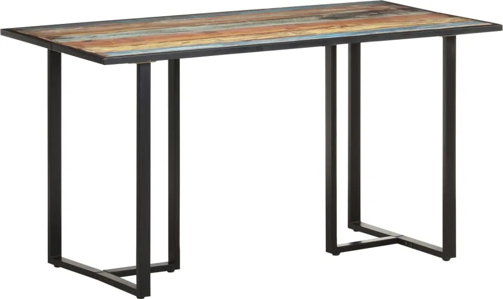 vidaXL tömör újrahasznosított fa étkezőasztal 140 cm