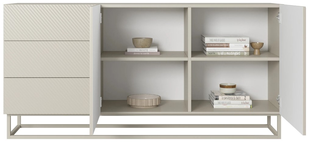 Asha komód 167 cm fiókokkal vázas lábakon - kasmír