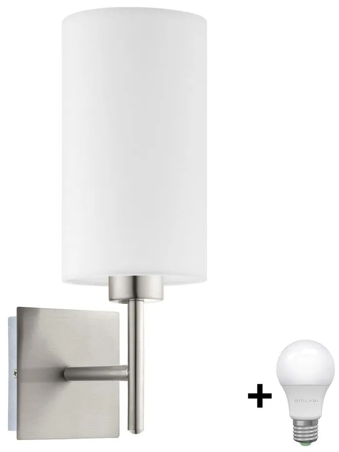 Eglo - LED Fali lámpa TUNJA 1xE27/60W/230V matt króm/fehér