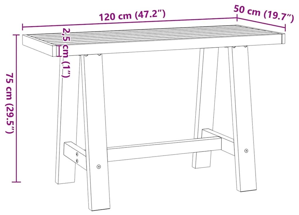 íróasztal NOAIN A alakú lábak 120x50x75 cm tömör fa fenyőfa