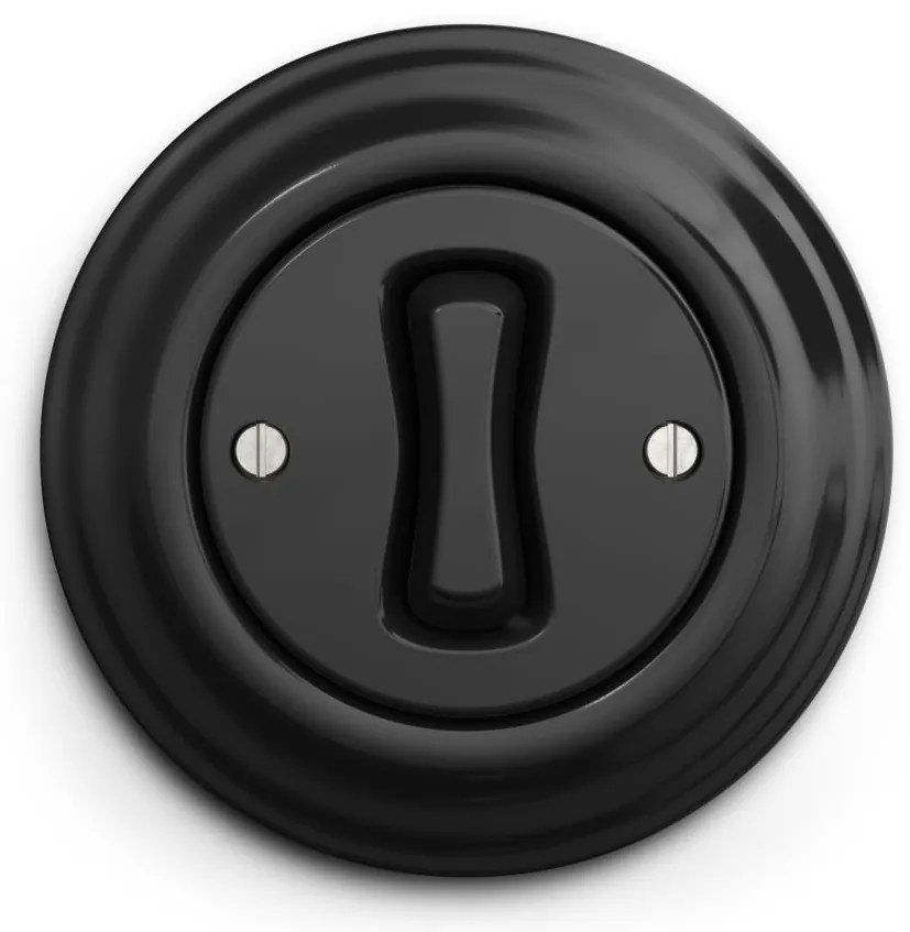 Kliklap - Retro egypólusú kapcsoló 1-es kerettel, fekete