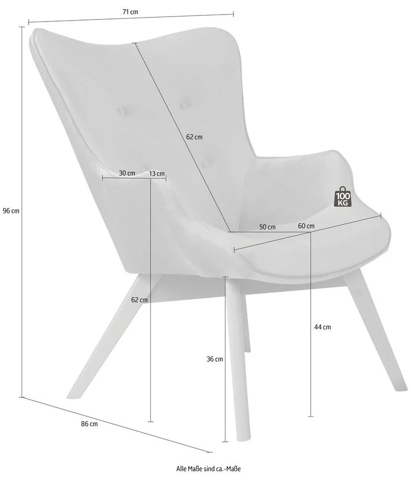 Levendula színű bársony fotel Niko – Ropez