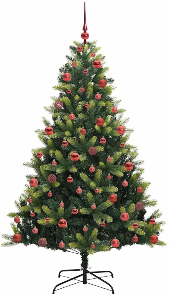 Mesterséges Hajlított Karácsonyfa 300 LED-del Zöld 180 cm