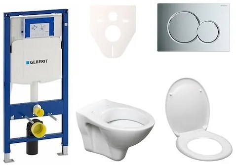 Fali WC szett Geberit előtétfalas szereléshez + Ceramia S-Line Pro WC 111.300.00.5ND2