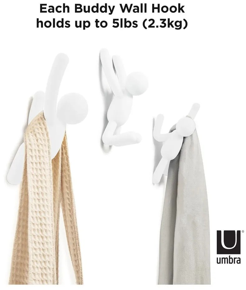 Fali műanyag akasztó szett 3 db-os Buddy – Umbra