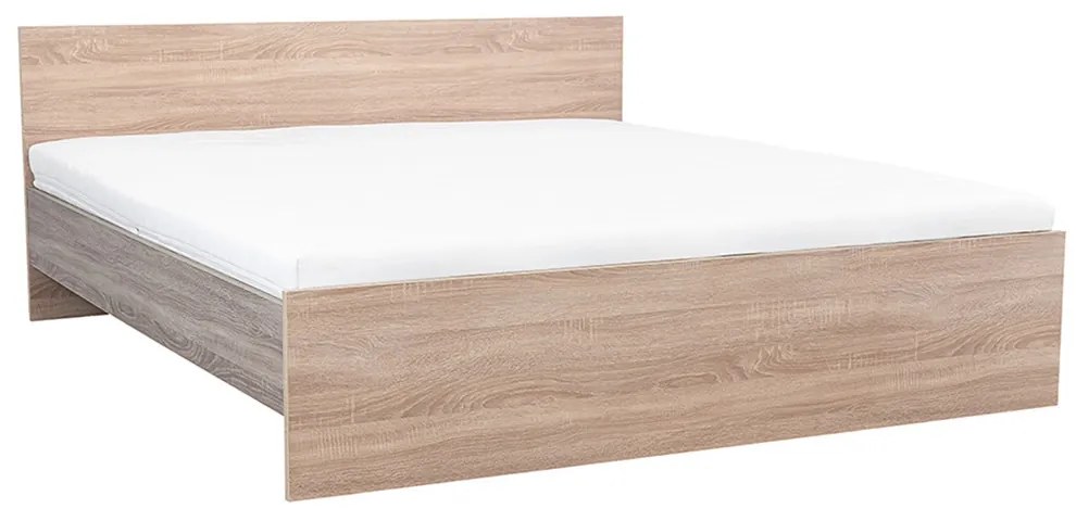 Miami franciaágy ágyneműtartó nélkül 180x200 cm sonoma tölgy-yorki tölgy