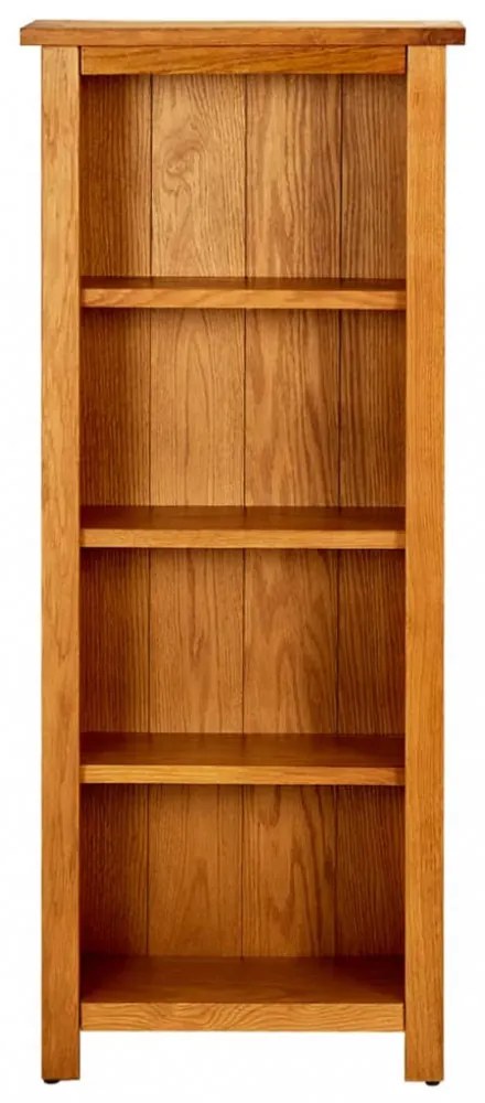 4 szintes tömör tölgyfa könyvespolc 70 x 22 x 110 cm