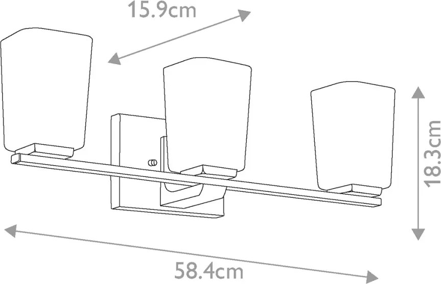 Kichler Roehm KL-ROEHM3-PC Fali lámpa 3x3.5W/G9 IP44