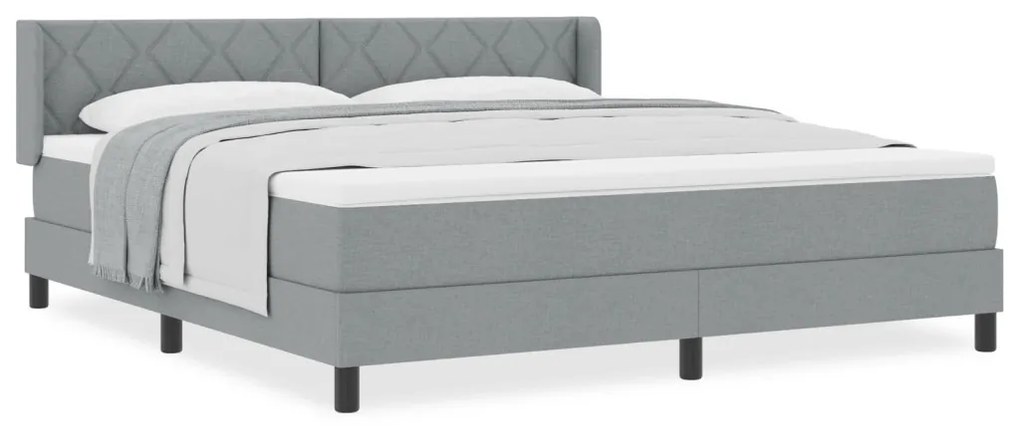 Boxspring ágy matraccal matracmal Világosszürke 180 x 200 cm