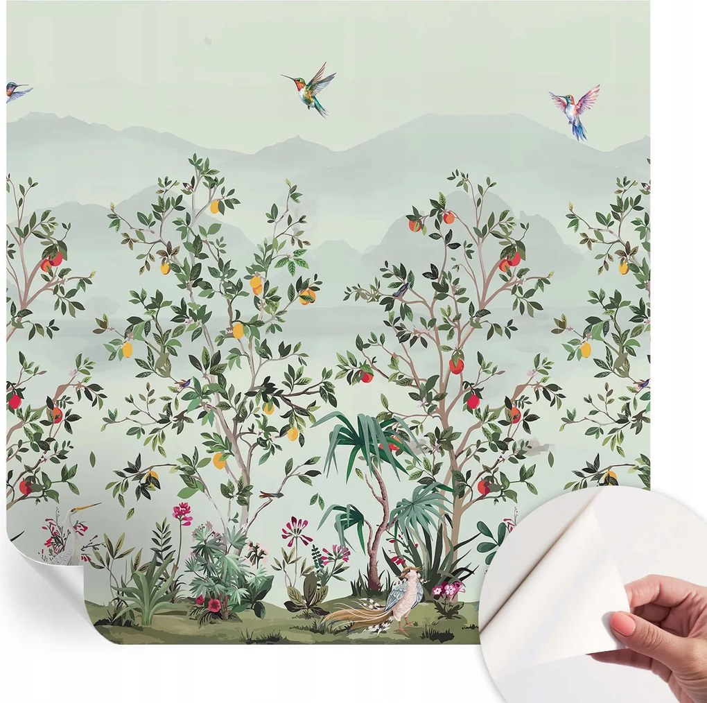 Dekoratív öntapadós fotótapéta irodába Egzotikus fák 250x250 cm