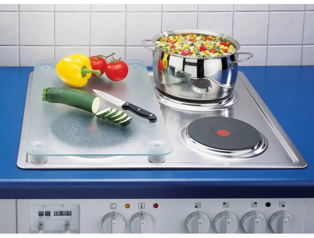 Edzett üveg tűzhely fedőlap szett 2 db-os 30x52 cm Transparent – Wenko