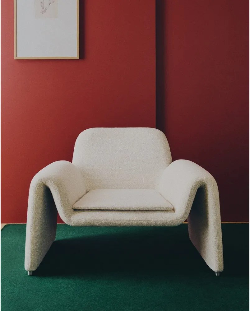 Bézs zsenília fotel Melvia – Kave Home