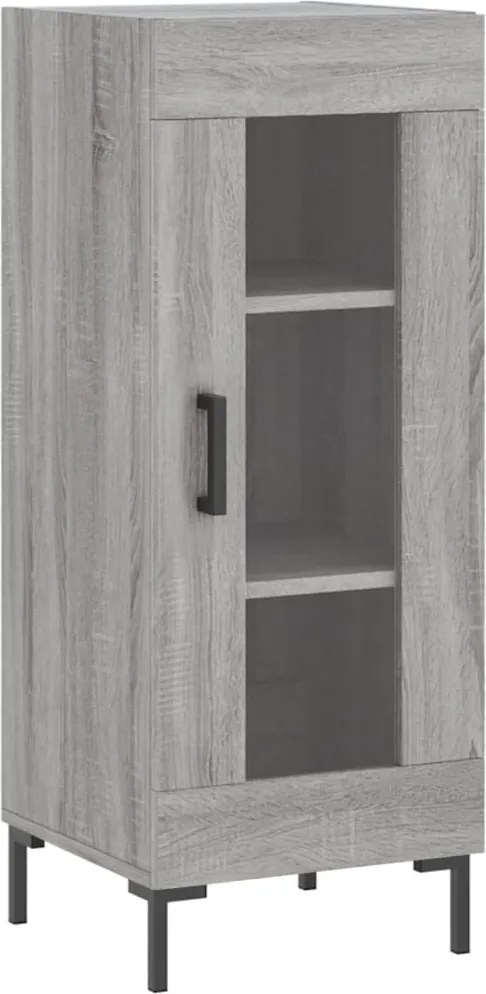 vidaXL szürke sonoma színű szerelt fa tálalószekrény 34,5 x 34 x 90 cm