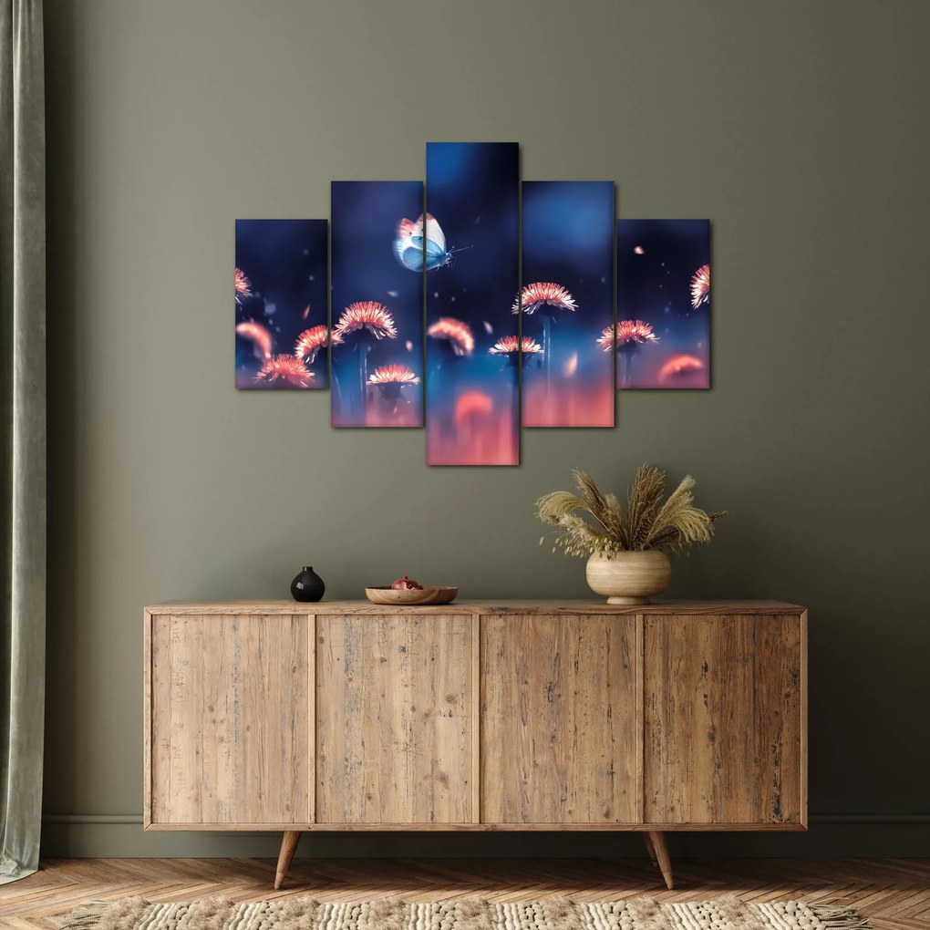 Pitypang képe kék pillangóval (150x105 cm)