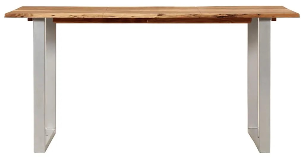 Tömör akácfa étkezőasztal 154x80x76 cm