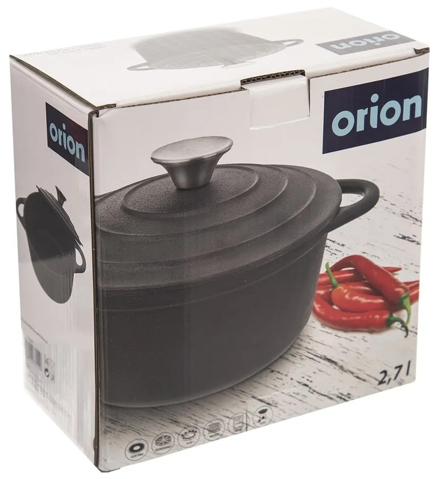 Öntöttvas edény fedővel 2,7 l Litina – Orion