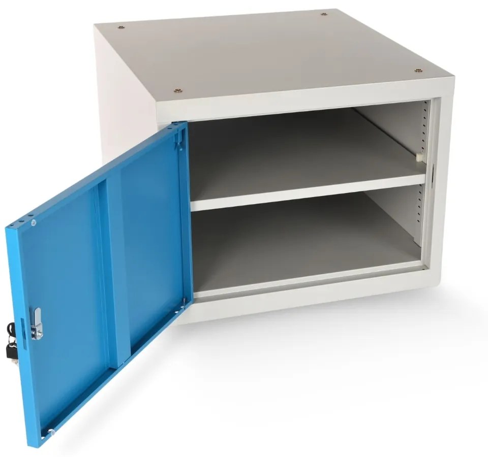 Műhelyasztal Solid MDF-14, 210 cm, 2x függő doboz, fekete