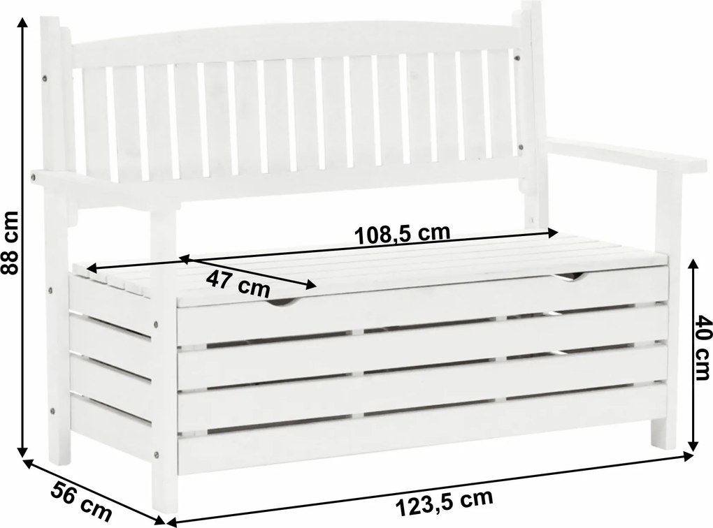 Kerti lóca, fehér, 123,5 cm, DILKA