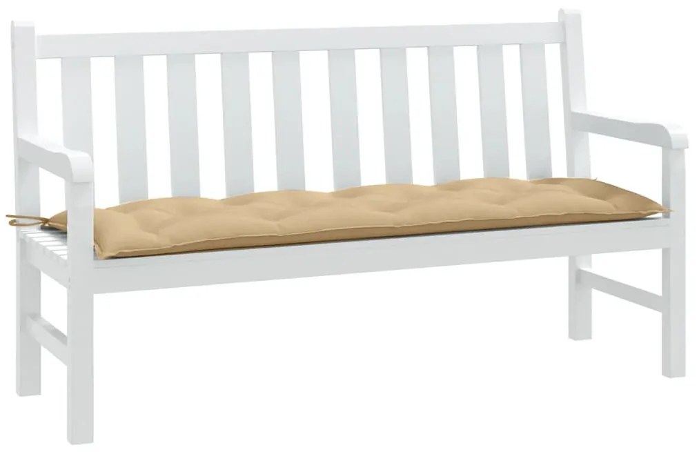 melange bézs szövet kerti padpárna 150 x 50 x 7 cm