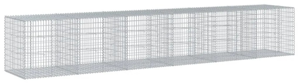horganyzott vas gabion kosár fedéllel 600 x 100 x 100 cm