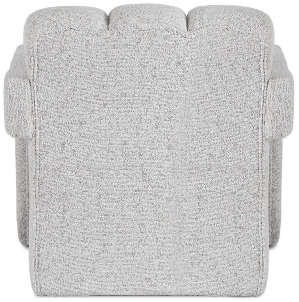 Designer Fotel Szürke Bouclé Kárpittal. BENDER