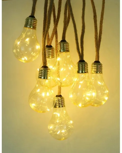 Globo 33694-10 - LED Napelemes dekoratív lánc 50xLED/0,06W/3,2V IP44