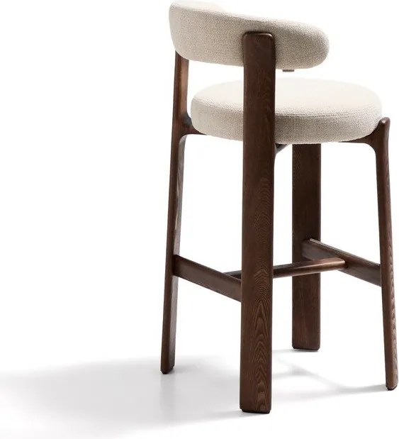 Bézs-sötét natúr színű kőrisfa bárszék (ülésmagasság 75 cm) Granite – Kave Home