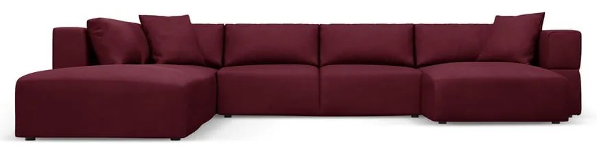 Borvörös sarokkanapé (bal oldali-"U" alakú) Esther – Milo Casa