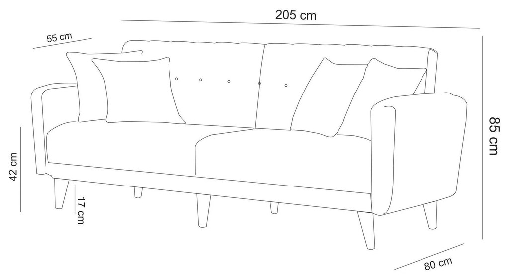 Ülőgarnitúra Aryanna (zöld). 1101498