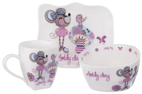 Orion Étkezési szett gyerekeknek Egérke, 3db