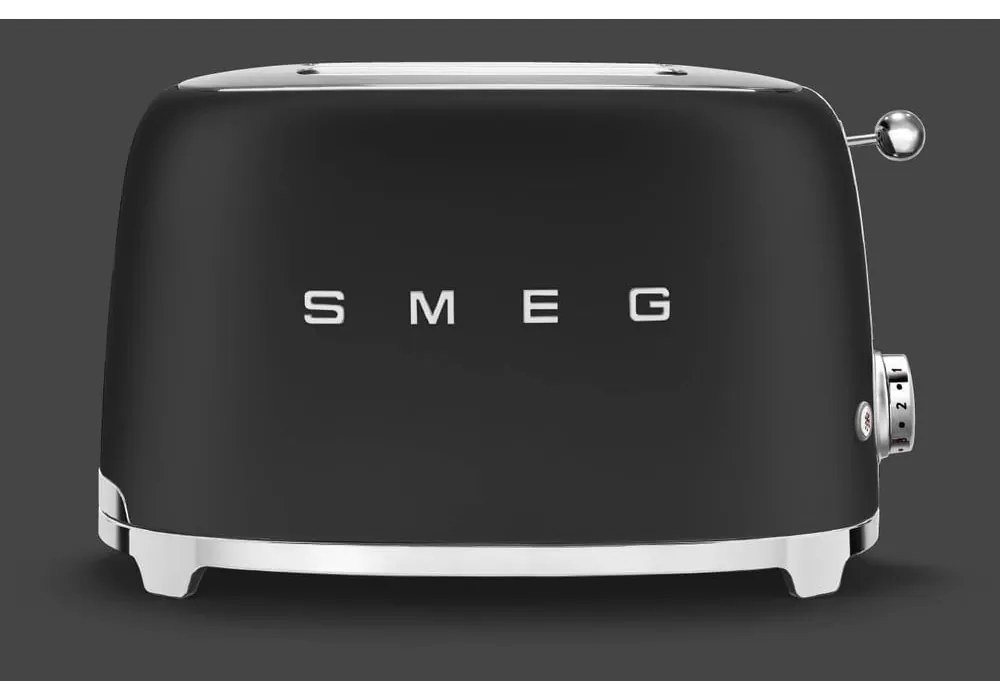 Matt fekete kenyérpirító Retro Style – SMEG