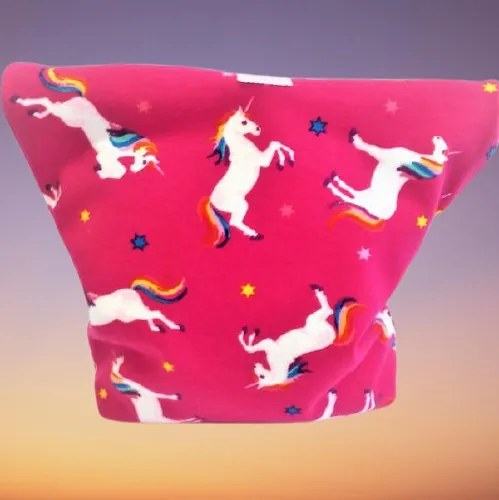 Textil uzsonnás tasak unikornis pink
