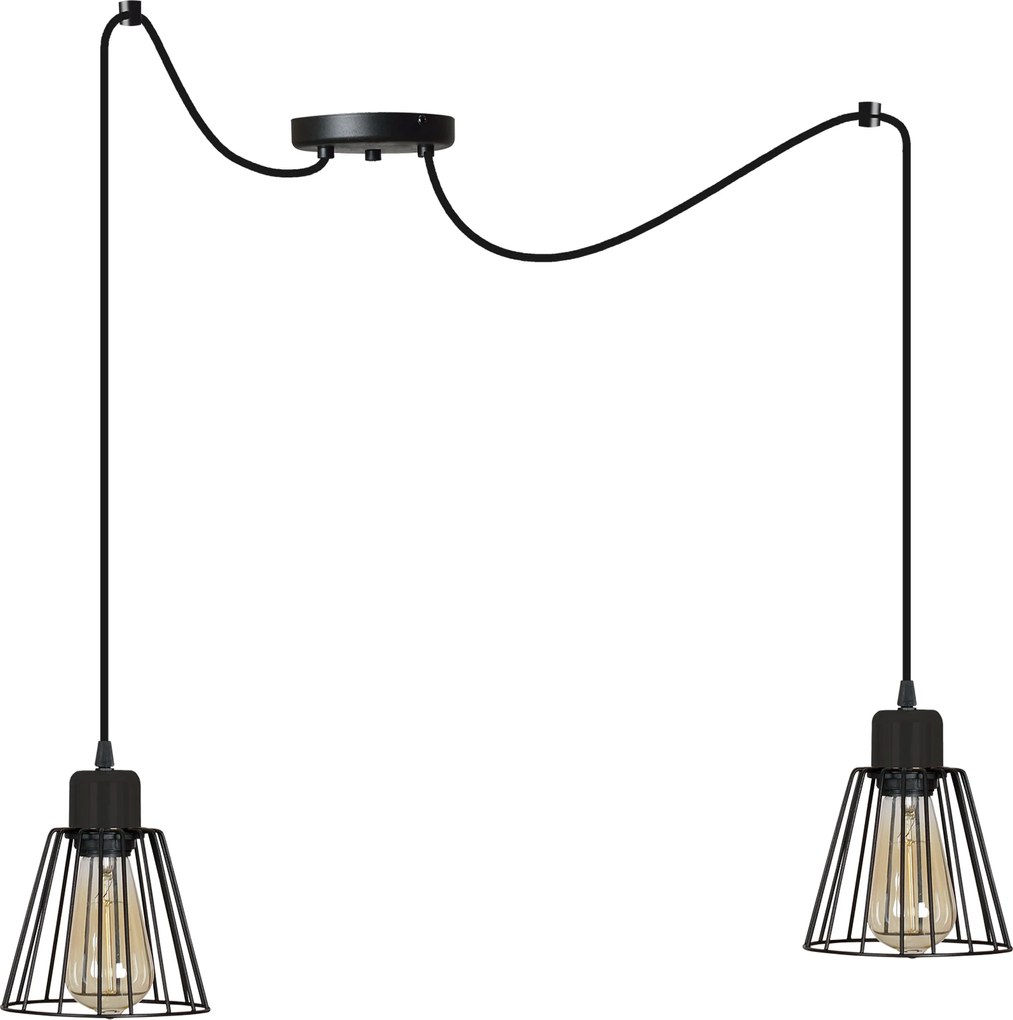 Mennyezeti Lámpa Fekete Lógó Csillár Pók Retro Loft Hálószoba Nappali