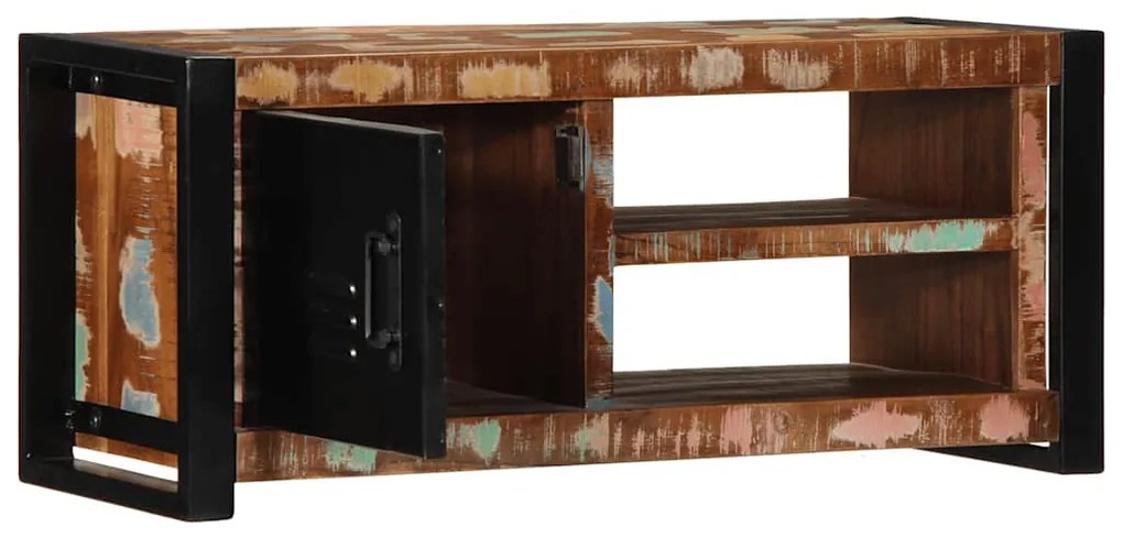 TV szekrény 80x30x35 cm tömörfa, újrahasznosított fa