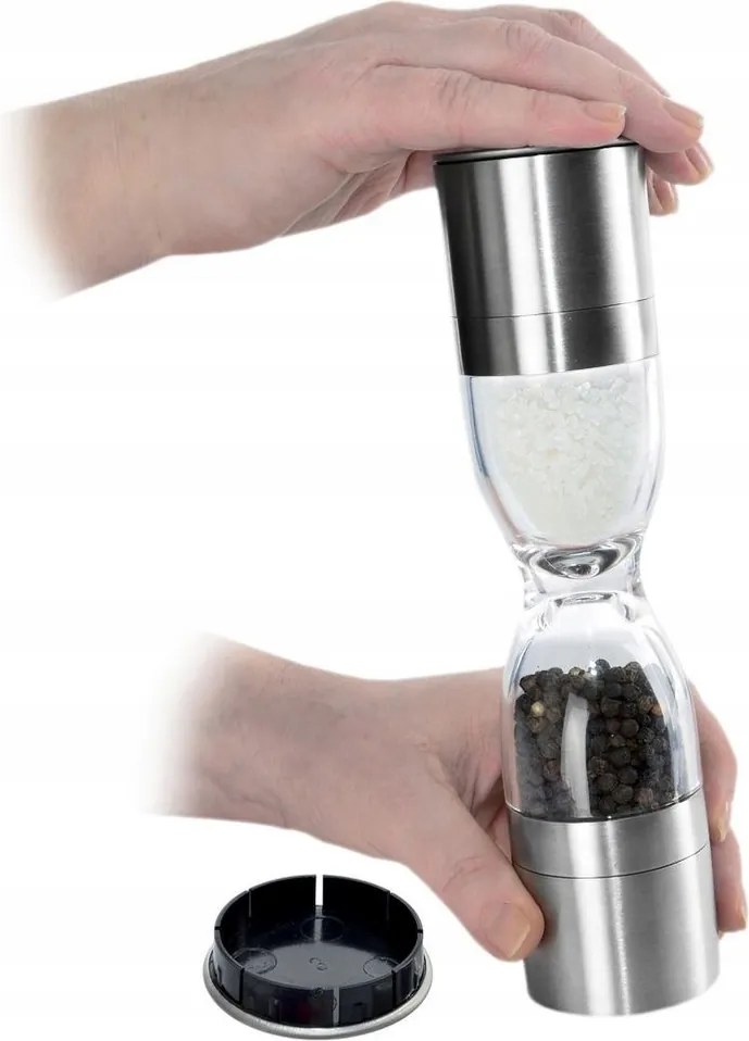 Só-bors daráló kétoldalas acél homokóra fűszerek őrléséhez