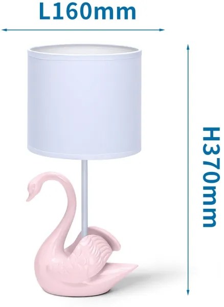 Aigostar - Gyereklámpa 1xE14/40W/230V swan rózsaszín