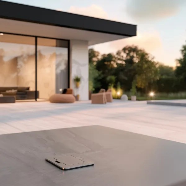 Brilagi - Kültéri beépített padló aljzat IP55 matt króm négyszögletes