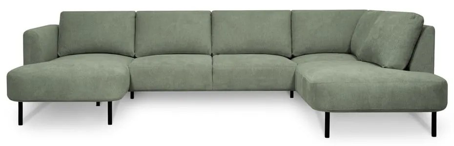 Zöld sarokkanapé (jobb oldali-U alakú) Hero – Scandic